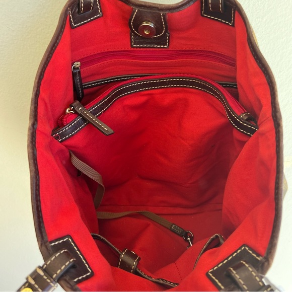 Dooney & Bourke Brown Giraffe Print Purse - Picture 8 of 12